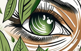 A droplet of hemp oil falling onto a magnified