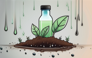 A plant infested with fungus gnats (trauermücken)