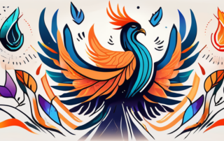 A phoenix rising from the ashes
