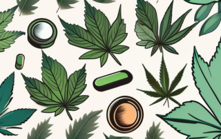 A variety of cbd tablets in different shapes and colors