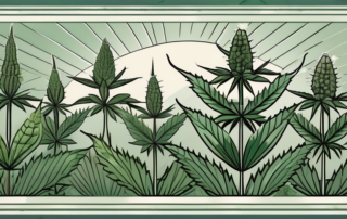 A variety of cannabis plants with a highlight or emphasis on the ones that are thc-free