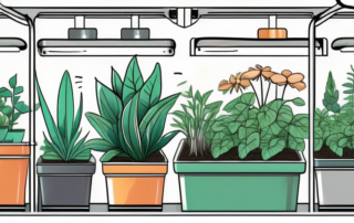 A beginner-friendly growbox filled with various thriving plants