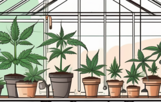 Several stages of cannabis plants growth