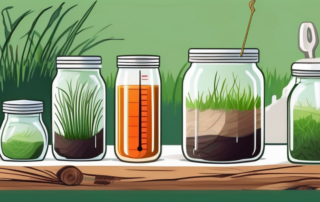 Various tools used for grass fermentation such as jars