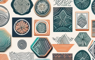 A variety of unique and colorful hash stamps