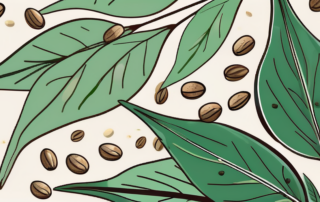 A variety of hemp seeds scattered on a smooth