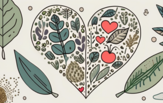 A few hemp seeds surrounded by a variety of health symbols such as a heart