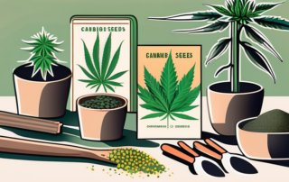 A variety of female cannabis seeds with different shapes and colors