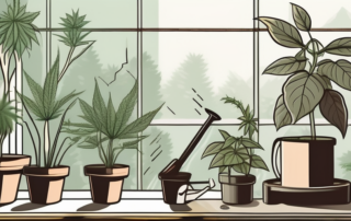 An indoor room with various elements like a window for natural light