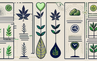 A hemp plant with its seeds highlighted