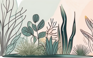 A variety of plants thriving on a heated mat