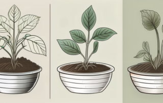 Various stages of a plant's growth from a seedling