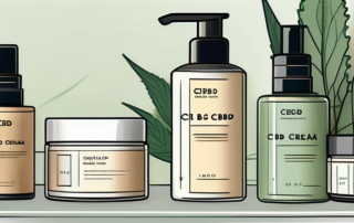 Several different types of cbd creams in elegant jars