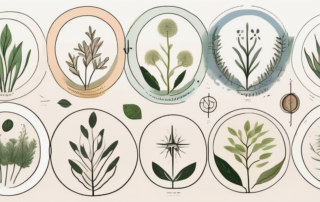 A variety of seeds sprouting into different plants