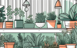 A lush garden with various plants thriving