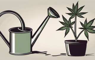 A cannabis plant in its flowering stage