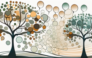 A thriving tree with forum bubbles as leaves