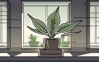 A hemp plant growing in a pot