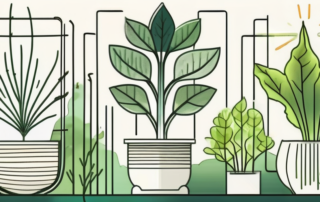 Various healthy plants under a light source