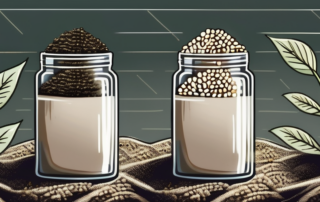 Hemp seeds germinating in two separate environments