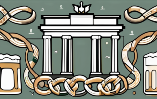 Various symbolic elements of german culture like beer steins