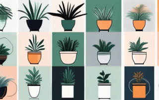 Several unique and stylish pots hanging at different levels