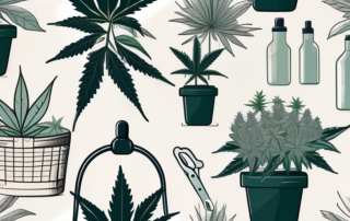 A variety of ripe cannabis flowers on their plants