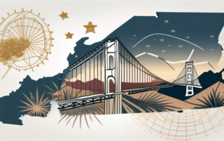 High-quality seeds scattered on a map of california