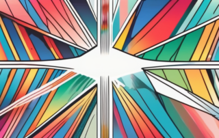 A prism splitting a beam of white light into its constituent colors