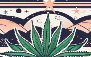 A cannabis plant with emphasis on its buds