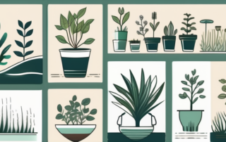 Various types of plants in different stages of growth