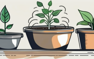 Various seedlings in pots