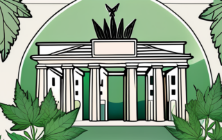 A german landscape with iconic landmarks like the brandenburg gate and cologne cathedral