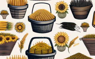 A variety of high-quality oil seeds like sunflower