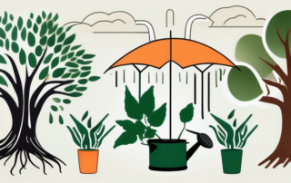 A tree with drooping leaves