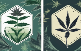 Two different types of cannabis plants side by side