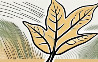 A leaf showing signs of damage due to over-fertilization