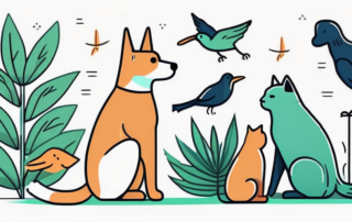 Various pets like a dog