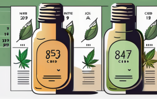 A dropper bottle with cbd oil and a calendar