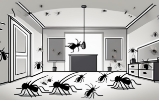 An insect bomb in the middle of a room