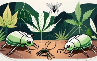 Several common pests found on cannabis plants