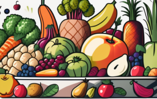 Various types of colorful fruits