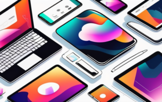 A variety of digital devices like a smartphone