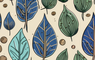 A variety of hemp seeds scattered around and on top of a vibrant