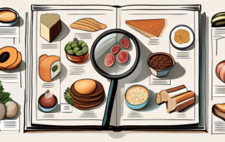 A variety of unique and exotic foods arranged on a large