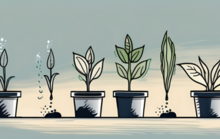 A collection of seedlings in different stages of growth