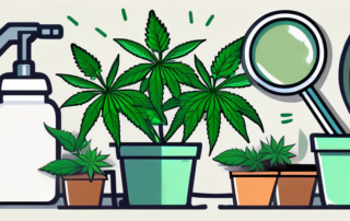 Small cannabis plants in a lush and healthy state