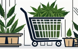 A variety of hemp plants in a shopping basket