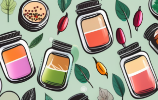 A variety of colorful vegan capsules being filled with different natural ingredients like herbs and spices