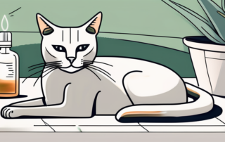 A content cat comfortably lounging
